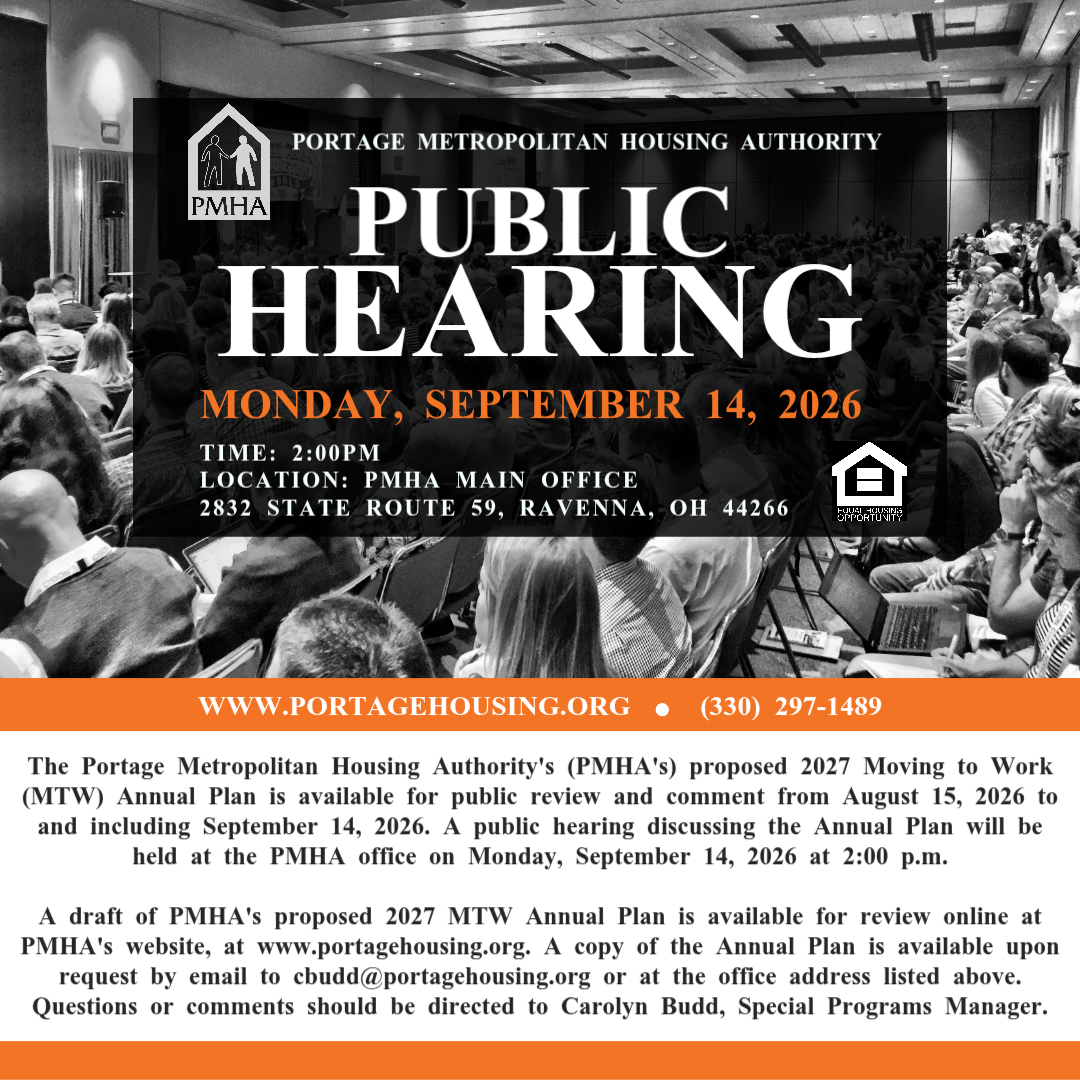 Public Hearing for the PMHA 2027 Moving to Work (MTW) Annual Plan